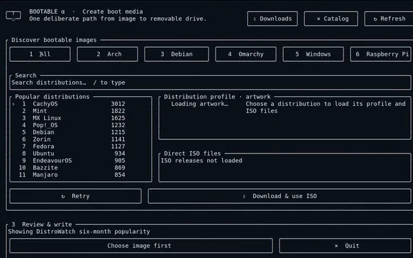 Bootable — terminal discovery demo
