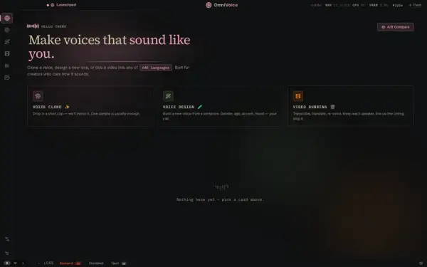 OmniVoice Studio — preview