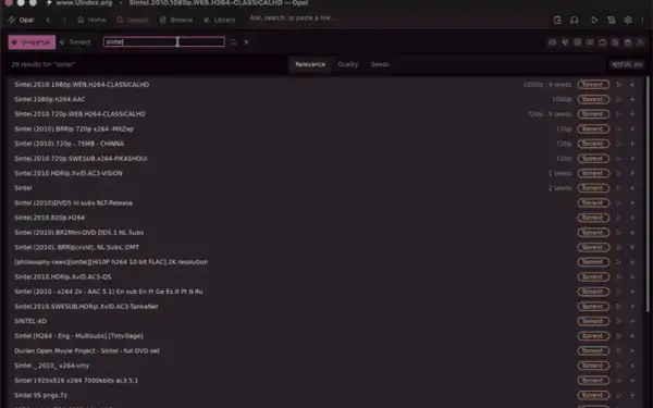 Opal — stream a torrent (demo)